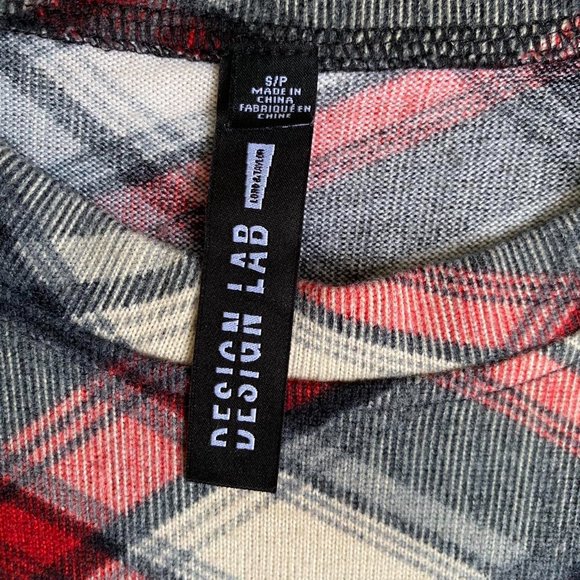 Layered Look Tartan Plaid with Chiffon Blouse. Design Lab. S/P. - Picture 4 of 4